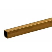 KS8155 真鍮角パイプ 1辺1/4インチ（6.35mm） 肉厚0.014インチ（0.36mm） 長さ12インチ（300mm） 1本入り [工作用素材]