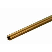 KS5088 真鍮星型パイプ サイズ小 長さ12インチ（300mm） 2本入り [工作用素材]