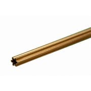 KS5089 真鍮星型パイプ サイズ大 長さ12インチ（300mm） 2本入り [工作用素材]