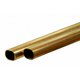 KS5094 真鍮楕円型パイプ サイズ小 長さ12インチ（300mm） 2本入り [工作用素材]