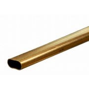 KS5095 真鍮楕円型パイプ サイズ大 長さ12インチ（300mm） 1本入り [工作用素材]
