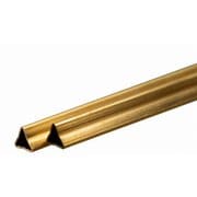 KS5097 真鍮三角形型パイプ 長さ12インチ（300mm） 2本入り [工作用素材]