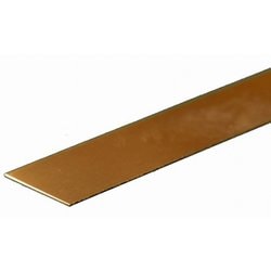 KS8233 真鍮帯板 厚さ0.016インチ（0.41mm） 幅3/4インチ（19.05mm） 長さ12インチ（300mm） 1本入り [工作用素材]