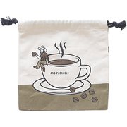 KPO ポーチ 巾着コーヒーオジサン BR