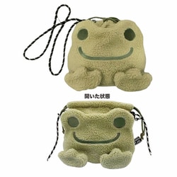 202963-24 かえるのピクルス 巾着サコッシュ もこフェイス [キャラクターグッズ]