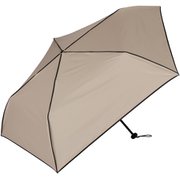 日傘 折りたたみ傘 晴雨兼用 超軽量カーボン 5本骨 親骨50cm airy モダンパイピング ベージュ MEX50AL-053PI-beige