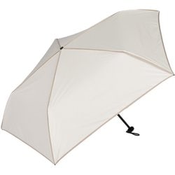 日傘 折りたたみ傘 晴雨兼用 50cm 手開き式 一級遮光 超軽量カーボン 5本骨 モダンパイピング オフホワイト MEX50AL-053PI-offwhite