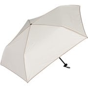 日傘 折りたたみ傘 晴雨兼用 超軽量カーボン 5本骨 親骨50cm airy モダンパイピング オフホワイト MEX50AL-053PI-offwhite
