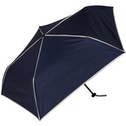 日傘 折りたたみ傘 晴雨兼用 超軽量カーボン 5本骨 親骨50cm airy モダンパイピング ネイビー MEX50AL-053PI-navy