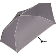 日傘 折りたたみ傘 晴雨兼用 超軽量カーボン 5本骨 親骨50cm airy モダンパイピング グレー MEX50AL-053PI-grey