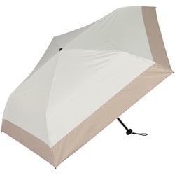 日傘 折りたたみ傘 晴雨兼用 超軽量カーボン 5本骨 親骨50cm airy 手開き式 一級遮光 UVカット加工 カーボンファイバー骨 バイカラー オフ×ベージュ MEX50DP-053PI-off-beige