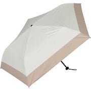 日傘 折りたたみ傘 晴雨兼用 超軽量カーボン 5本骨 親骨50cm airy バイカラー オフ×ベージュ MEX50DP-053PI-off-beige