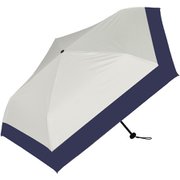 日傘 折りたたみ傘 晴雨兼用 超軽量カーボン 5本骨 親骨50cm airy バイカラー オフ×ネイビー MEX50DP-053PI-off-navy