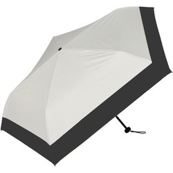 日傘 折りたたみ傘 晴雨兼用 超軽量カーボン 5本骨 親骨50cm airy 手開き式 一級遮光 UVカット加工 カーボンファイバー骨 バイカラー オフ×ブラック MEX50DP-053PI-off-black