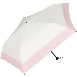 日傘 折りたたみ傘 晴雨兼用 超軽量カーボン 5本骨 親骨50cm airy 手開き式 一級遮光 UVカット加工 カーボンファイバー骨 バイカラー オフ×ピンク MEX50DP-053PI-off-pink