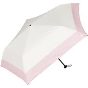 日傘 折りたたみ傘 晴雨兼用 超軽量カーボン 5本骨 親骨50cm airy バイカラー オフ×ピンク MEX50DP-053PI-off-pink