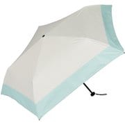 日傘 折りたたみ傘 晴雨兼用 超軽量カーボン 5本骨 親骨50cm airy バイカラー オフ×ミント MEX50DP-053PI-off-mint