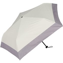 日傘 折りたたみ傘 晴雨兼用 超軽量カーボン 5本骨 親骨50cm airy 手開き式 一級遮光 UVカット加工 カーボンファイバー骨 バイカラー オフ×グレー MEX50DP-053PI-off-grey