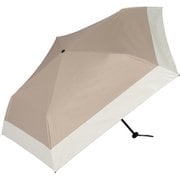 日傘 折りたたみ傘 晴雨兼用 超軽量カーボン 5本骨 親骨50cm airy バイカラー ベージュ×オフ MEX50DP-053PI-beige-off