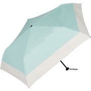 日傘 折りたたみ傘 晴雨兼用 超軽量カーボン 5本骨 親骨50cm airy バイカラー ミント×オフ MEX50DP-053PI-mint-off