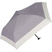 日傘 折りたたみ傘 晴雨兼用 超軽量カーボン 5本骨 親骨50cm airy バイカラー グレー×オフ MEX50DP-053PI-grey-off