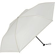 日傘 折りたたみ傘 晴雨兼用 超軽量カーボン 6本骨 親骨50cm airy+ モダンパイピング オフホワイト MEX50AL-063PI-offwhite