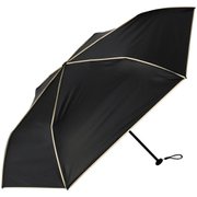 日傘 折りたたみ傘 晴雨兼用 超軽量カーボン 6本骨 親骨50cm airy+ モダンパイピング ブラック MEX50AL-063PI-black