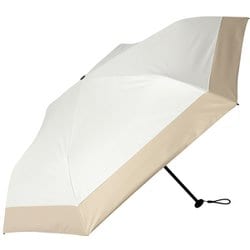 日傘 折りたたみ傘 晴雨兼用 airy+ 超軽量カーボン 親骨50cm 手開き式 一級遮光 UVカット加工 6本骨 カーボンファイバー骨 バイカラー オフ×ベージュ MEX50DP-063PI-off-beige