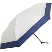 日傘 折りたたみ傘 晴雨兼用 超軽量カーボン 6本骨 親骨50cm airy+ バイカラー オフ×ネイビー MEX50DP-063PI-off-navy