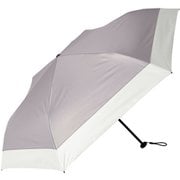 日傘 折りたたみ傘 晴雨兼用 超軽量カーボン 6本骨 親骨50cm airy+ バイカラー グレー×オフ MEX50DP-063PI-grey-off