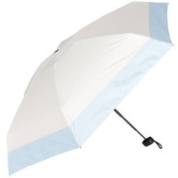 日傘 折りたたみ傘 晴雨兼用 mini 5段式コンパクト 親骨50cm 手開き式 一級遮光 UVカット加工 撥水5級 グラスファイバー骨 バイカラー オフ×ブルー M50DP-065PI-off-blue