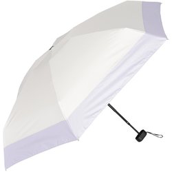 日傘 折りたたみ傘 晴雨兼用 mini 5段式コンパクト 親骨50cm 手開き式 一級遮光 UVカット加工 撥水5級 グラスファイバー骨 バイカラー オフ×パープル M50DP-065PI-off-purple