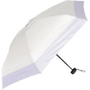 日傘 折りたたみ傘 晴雨兼用 5段式コンパクトミニ折りたたみ日傘 親骨50cm mini バイカラー オフ×パープル M50DP-065PI-off-purple