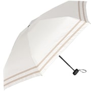日傘 折りたたみ傘 晴雨兼用 5段式コンパクトミニ折りたたみ日傘 親骨50cm mini 2ライン切替 オフ×ベージュ M502L-065PI-off-beige