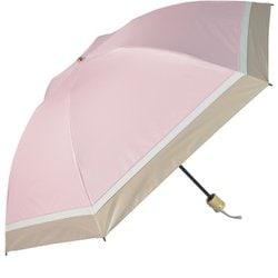 日傘 折りたたみ傘 晴雨兼用 55cm 逆さ傘 SAKASA trowa 3色ミックス 手開き式 一級遮光 UVカット加工 3段式 6本骨 グラスファイバー骨 ピンク×ベージュ M553S-063PO-pink-beige