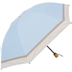日傘 折りたたみ傘 晴雨兼用 55cm 逆さ傘 SAKASA trowa 3色ミックス 手開き式 一級遮光 UVカット加工 3段式 6本骨 グラスファイバー骨 ブルー×オフ M553S-063PO-blue-off