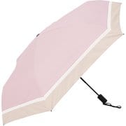 日傘 折りたたみ傘 晴雨兼用 自動開閉 超軽量 カーボン 6本骨 aqua 3色ミックス ピンク×ベージュ AEX533S-063PI-pink-beige