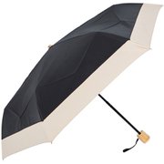 日傘 折りたたみ傘 晴雨兼用 形状安定折りたたみ日傘 stella ブラック×ベージュ M50XT-063PI-black-beige