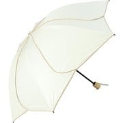 日傘 折りたたみ傘 晴雨兼用 花びら折りたたみ日傘 親骨55cm SAKASA ameri オフ×ベージュ M55HB-063PO-off-beige