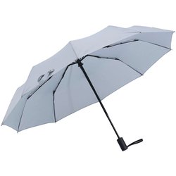 日傘 折りたたみ傘 晴雨兼用 58cm tio 自動開閉式 10本骨 逆戻り防止機能 耐風仕様 グラスファイバー骨 グレー ABC-10319UI-grey