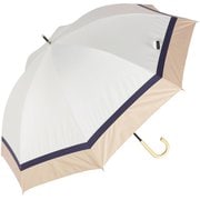 日傘 晴雨兼用 ショート丈 親骨55cm 8本骨 prism 3色ミックス オフ×ベージュ M553S-081PI-off-beige