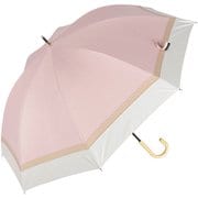 日傘 晴雨兼用 ショート丈 親骨55cm 8本骨 prism 3色ミックス ピンク×オフ M553S-081PI-pink-off