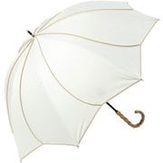 日傘 晴雨兼用 ショート丈 花びらデザイン colon ameri オフ×ベージュ M50HB-081API-off-beige