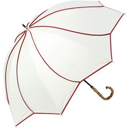 日傘 晴雨兼用 ショート丈 花びらデザイン colon ameri 50cm 手開き式 一級遮光 8本骨 撥水度5級 グラスファイバー骨 オフ×レッド M50HB-081API-off-red