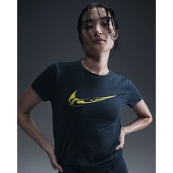 Dri-FIT ショートスリーブ グラフィック FV6374 478 アーモリーネイビー/ブライトカクタス Sサイズ [ランニングウェア シャツ レディース]