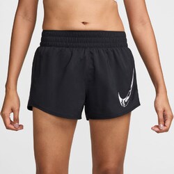 Dri-FIT ミッドライズ グラフィック ショートパンツ (インナー付き) FV6365 010 ブラック Sサイズ [ランニングウェア ショートパンツ レディース]