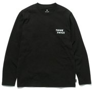 シンクトワイスロンクスリーブTシャツ Think Twice Long Sleeve T-Shirt TS-24AU10603BK Black Mサイズ [アウトドア カットソー メンズ]