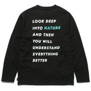 シンクトワイスロンクスリーブTシャツ Think Twice Long Sleeve T-Shirt TS-24AU10602BK Black Sサイズ [アウトドア カットソー メンズ]
