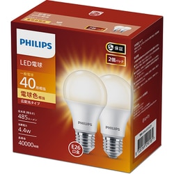 LED電球 40W E26 2P 電球色 LDA4L-G/E/K/2P