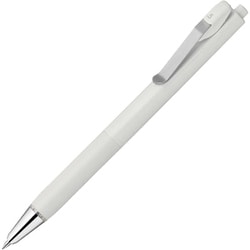 油性ボールペン bLen U（ブレンユー） 0.5mm ブレンシステム S油性インク搭載 金属バインダークリップ インク色：黒 本体色：白 BAS87-W